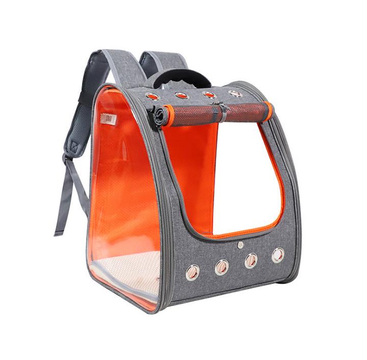 Cat carrier bag transparent pvc large capacity double shoulder backpack - by Famigift