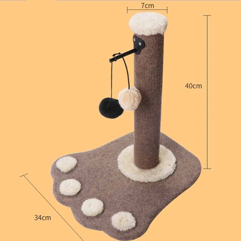 Cats ultimate scratching post 100% natural durable sisal cat tree - by Famigift