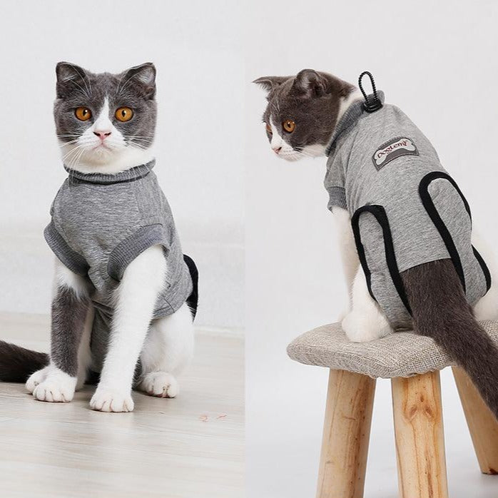 Cats Recover Suit Clothes after Sterilization - grey - by Famigift