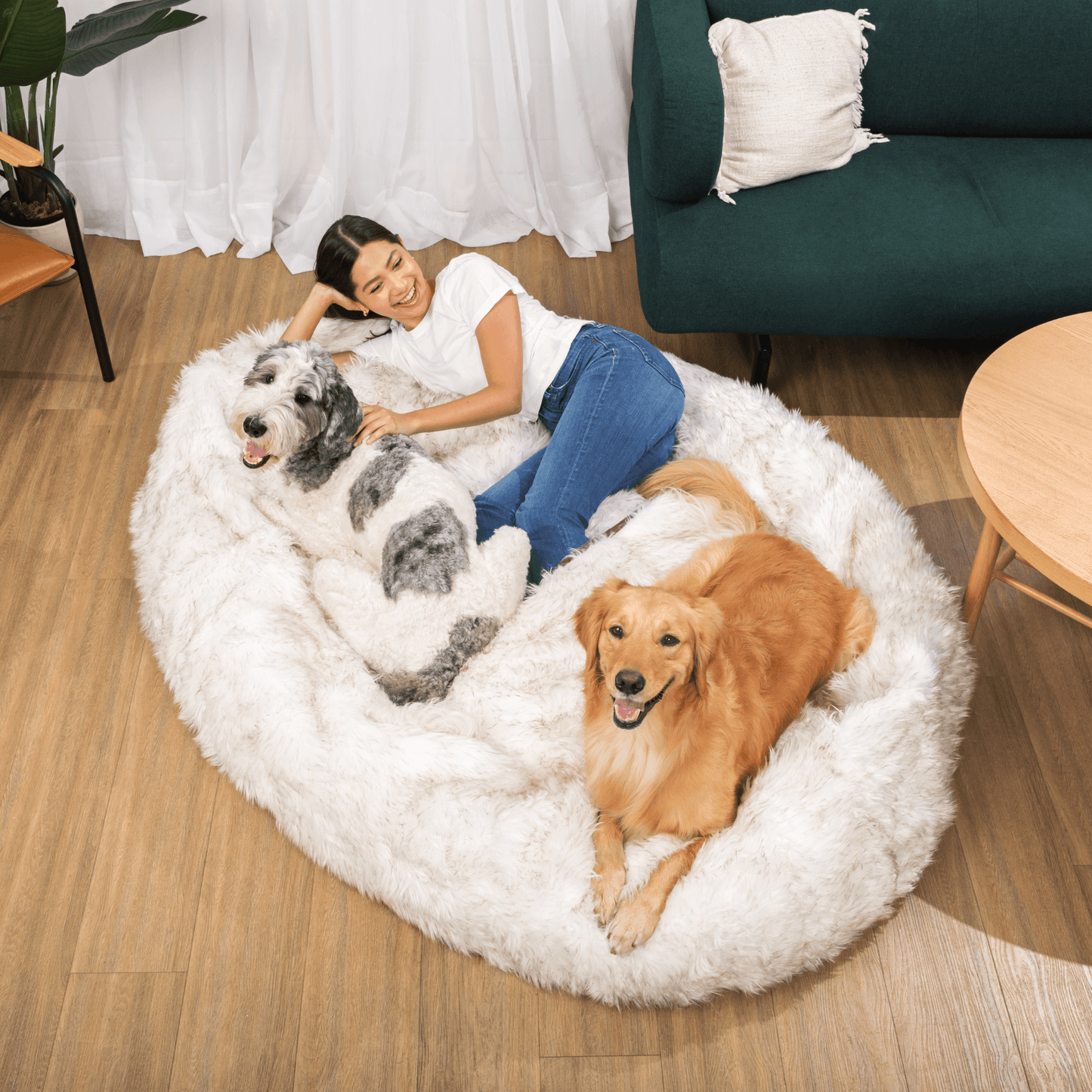 Petcare™ Anti Anxiety Dog Bed - Apricot - by Famigift