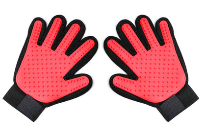 Pet Dog Hair Brush Comb Glove For Pet Cleaning Massage (1 pair - by Famigift