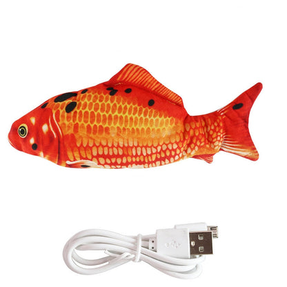 Floppy fish cat toys Rechargeable Electric pet toy - Clown fish - by Famigift