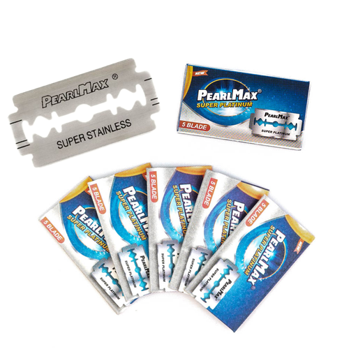 Stainless Steel Safety Razor Blades - Pack of 5 or 100 - 5 Double Edge Razor Blades - by Famigift