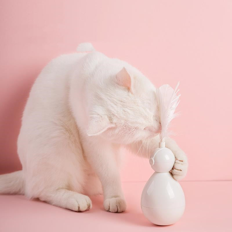 Cat Toy Swing Ball Tease Cat Stick Tease Cat Toy - Yellow - by Famigift