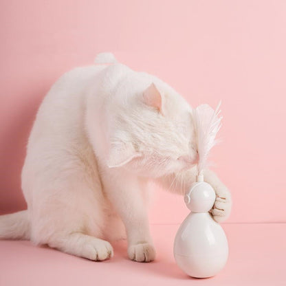 Cat Toy Swing Ball Tease Cat Stick Tease Cat Toy - Yellow - by Famigift