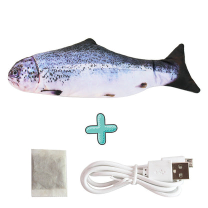 Floppy fish cat toys Rechargeable Electric pet toy - Carp - by Famigift