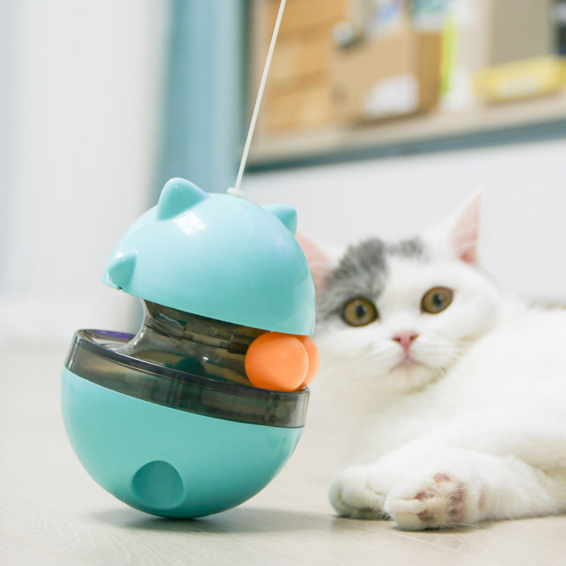 Cat Leak Food Ball Cat Toy Track Ball - Blue - by Famigift