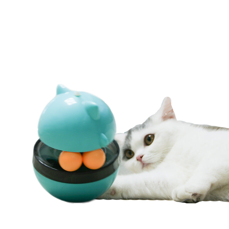 Cat Leak Food Ball Cat Toy Track Ball - Yellow - by Famigift