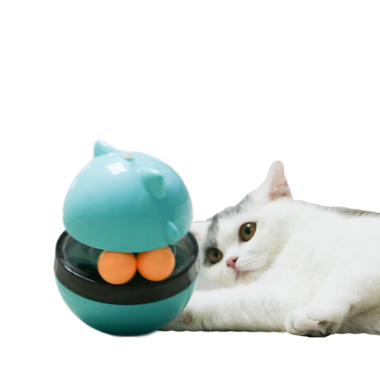 Cat Leak Food Ball Cat Toy Track Ball - Yellow - by Famigift