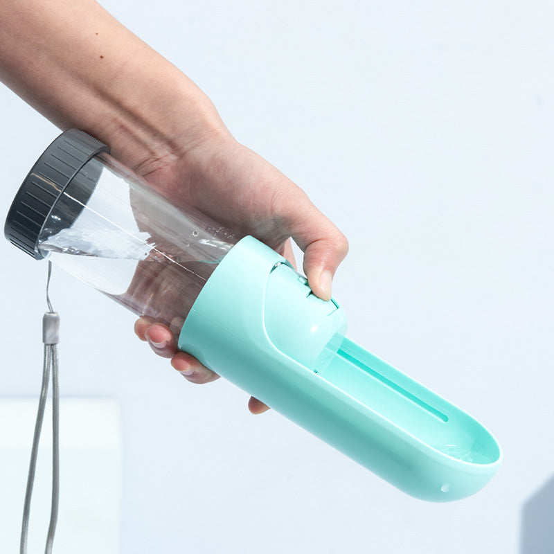 Portable Dog Feeding Water Bottle - yellow with filter - by Famigift