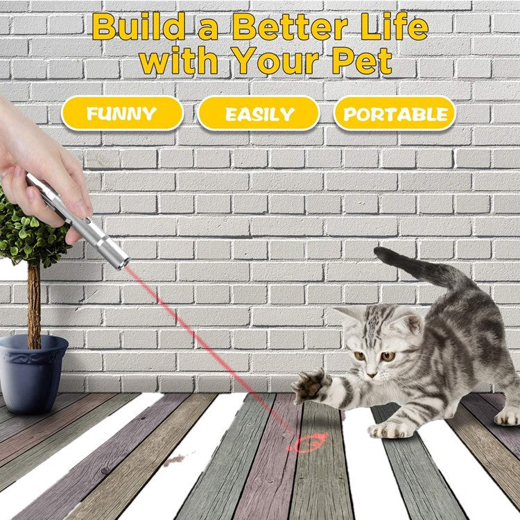 Cat Toy USB Rechargeable Laser Pattern Cat Teaser Stick - by Famigift