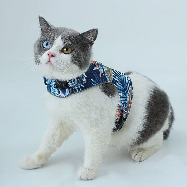 Pet Harness Anti-break Comfort Vest Chest Sling Reflective Chest Back - pink bear - by Famigift