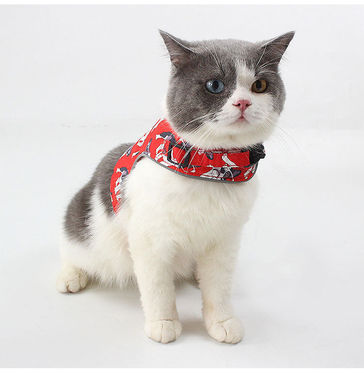 Pet Harness Anti-break Comfort Vest Chest Sling Reflective Chest Back - mint green - by Famigift