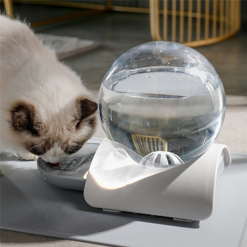 2.8L Fountain Bubble Automatic Cat Water Feeder Drinking Bowl For Pets Water Dispenser - Green - by Famigift