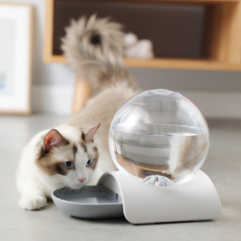 2.8L Fountain Bubble Automatic Cat Water Feeder Drinking Bowl For Pets Water Dispenser - Green with parts - by Famigift