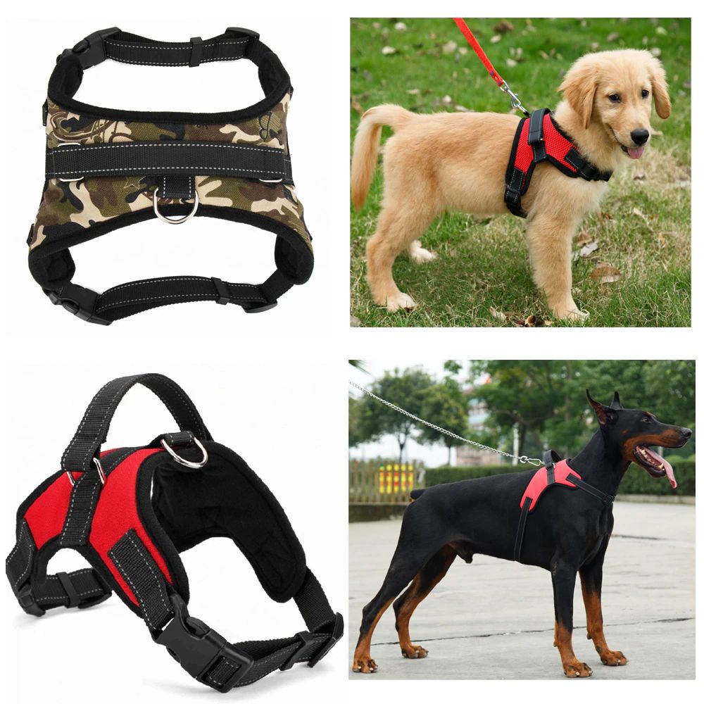 Dog Harness No-Pull Adjustable Outdoor Reflective Pet Vest Easy Control for Small Medium Large Dogs - S - by Famigift