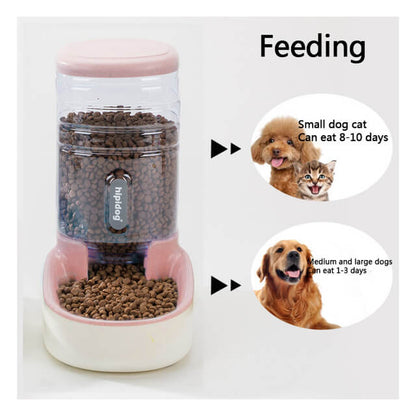 Pets Automatic Self-Dispensing Gravity Pet Feeder and Waterer for Dogs & Cats - Feeder - by Famigift