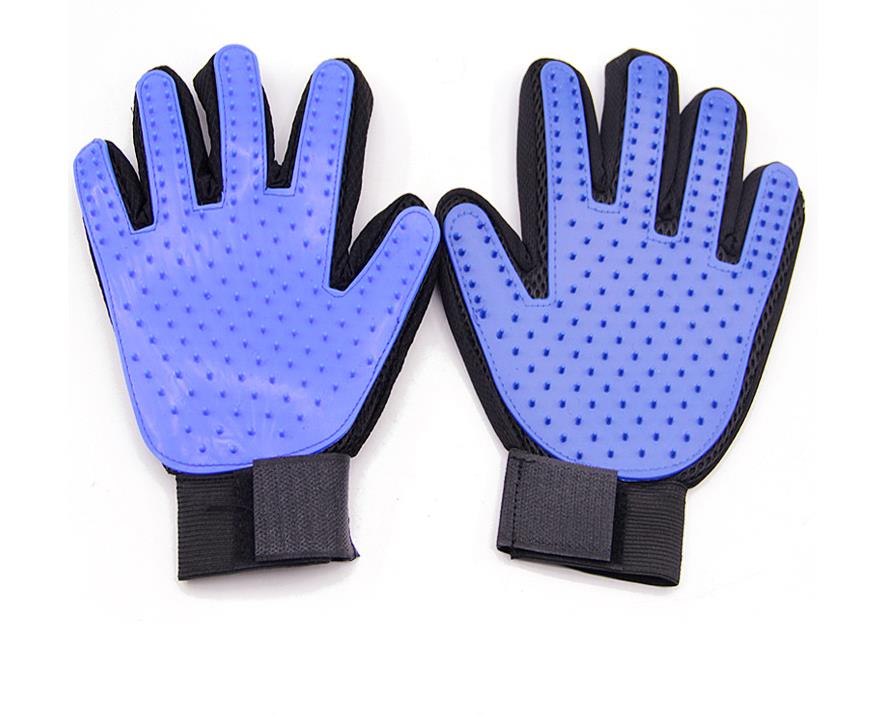 Pet Dog Hair Brush Comb Glove For Pet Cleaning Massage (1 pair - by Famigift