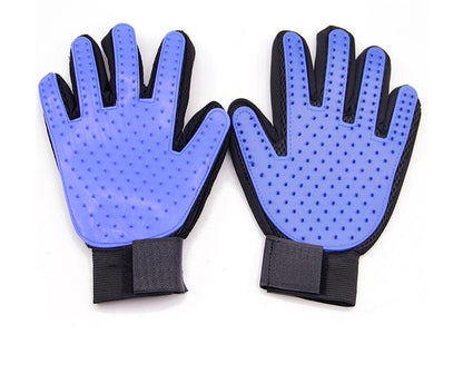 Pet Dog Hair Brush Comb Glove For Pet Cleaning Massage (1 pair - by Famigift