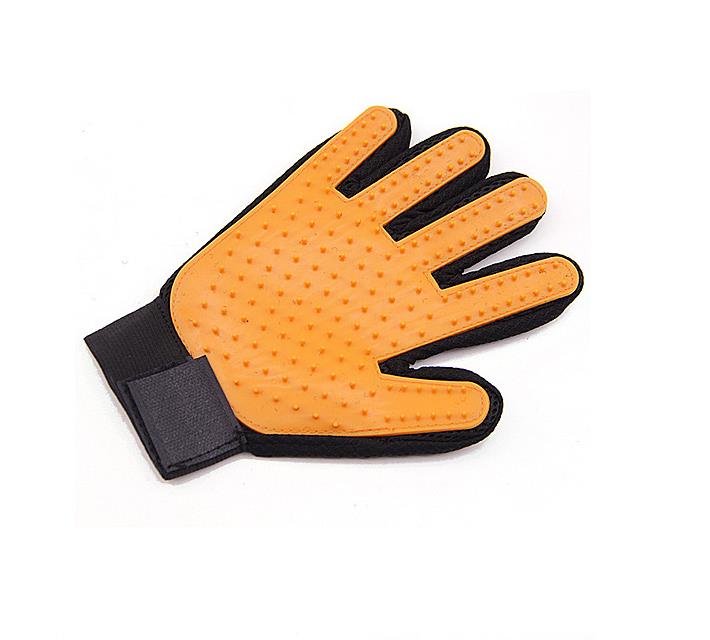 Pet Dog Hair Brush Comb Glove For Pet Cleaning Massage (1 pair - by Famigift