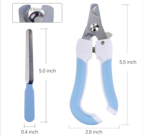 Professional Pet Cat Dog Nail Clipper Cutter Stainless Steel Grooming Clippers Grinders Cats Dog Claw Nail Scissors with Lock - by Famigift