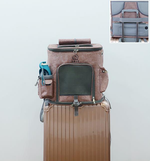 Large capacity foldable pet backpack breathable pet carrier bag - by Famigift