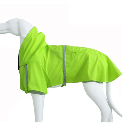 Pet raincoat dog poncho cloak reflective big dog clothes - Yellow - by Famigift