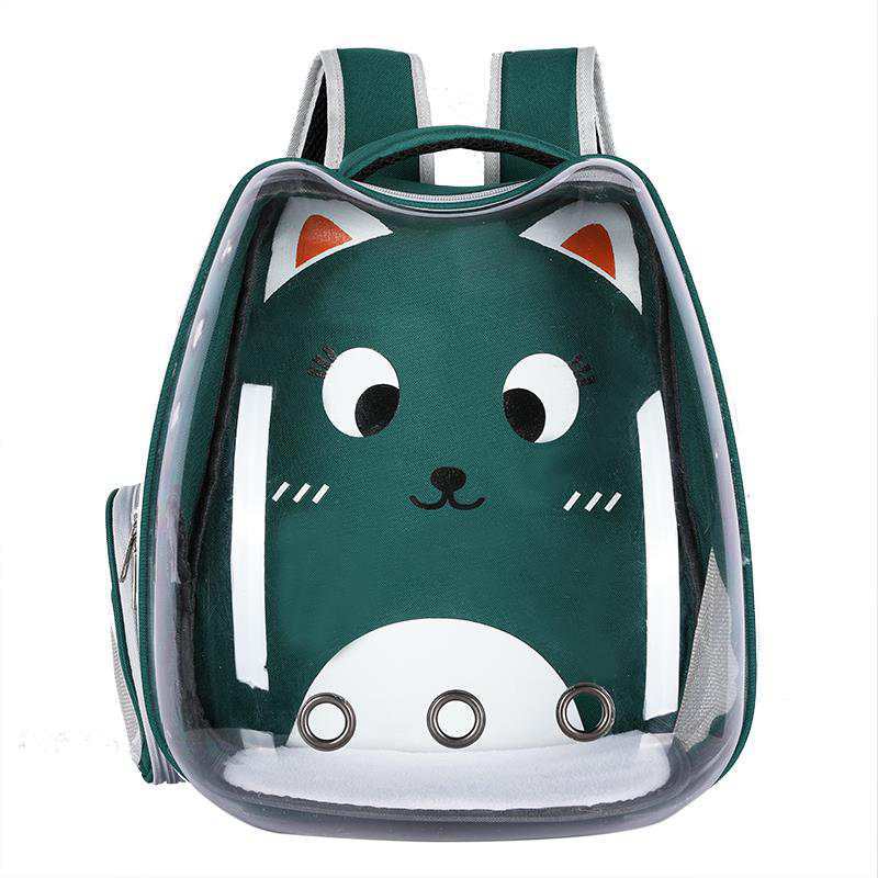 pet carrier backpack transparent cat backpack - Green - by Famigift