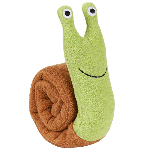 Magic Snail Pet Plush Toy Smell Dog Toy - brown - by Famigift