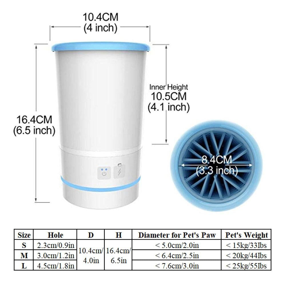 Pet Paw Washing Cup with Soft Rubber Brushes - L - by Famigift