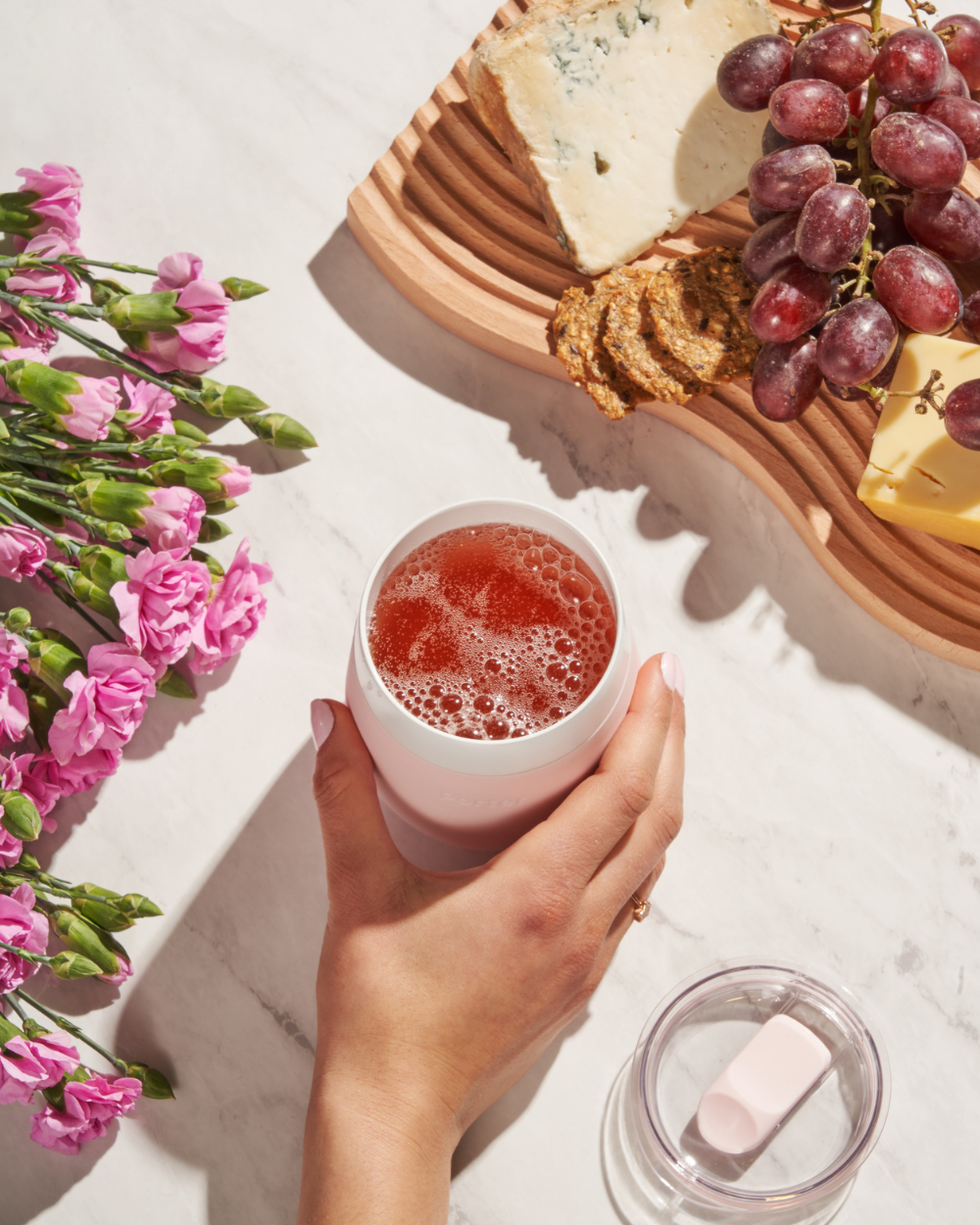 Portable Ceramic Insulated Wine Glass - Charcoal - by Famigift