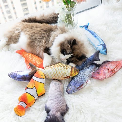 Floppy fish cat toys Rechargeable Electric pet toy - Grass Carp - by Famigift