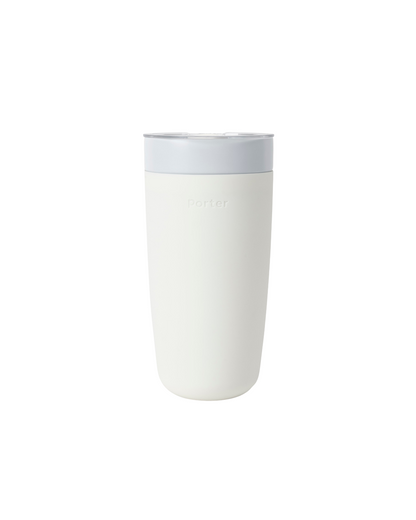 Portable Ceramic Insulated Tumbler - Terrazzo Charcoal - by Famigift