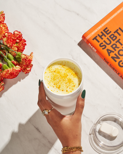 Portable Ceramic Insulated Tumbler - Terrazzo Cream - by Famigift