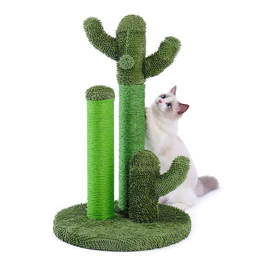 Cactus cat scratcher post featuring cat tree - A-L - by Famigift
