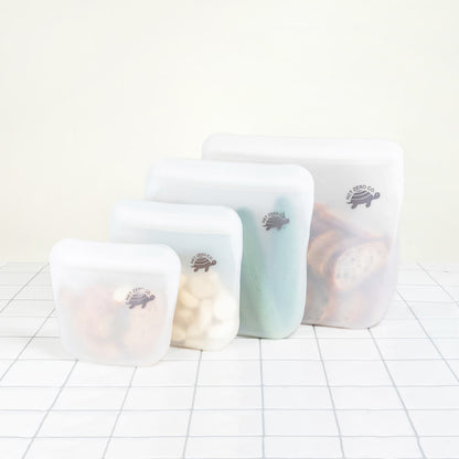 Silicone Zip Sealers - Reusable Food Storage Bags - Pack 4 or 10 - by Famigift