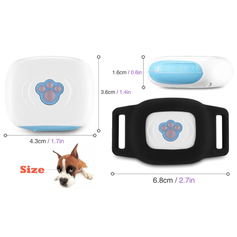 Pet GPS Tracker, Tracking Collar Device Waterproof Suitable For Dogs and Cats - by Famigift