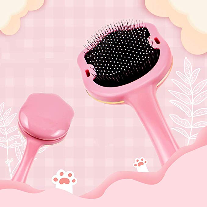 Cat Paw Grooming Comb Undercoat Pin Rake Brush for Pets' Hair Shedding - by Famigift