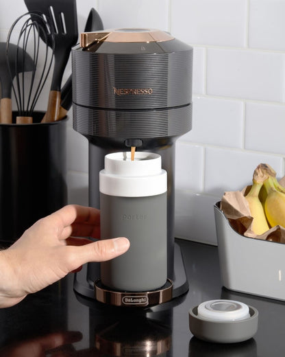 Insulated Ceramic Wide Mouth Bottle - Terrazzo Charcoal - by Famigift