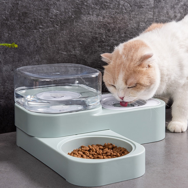 6 Style Pet Cat Bowl Automatic Feeder for Dogs and Cats Water Fountain Indoor Kitten Drinking Waterer 1.5L - green - by Famigift