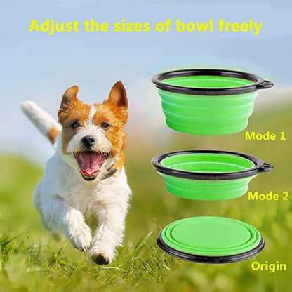 Dog Feeding Fordable Travel Pet Bowl - Yellow - by Famigift