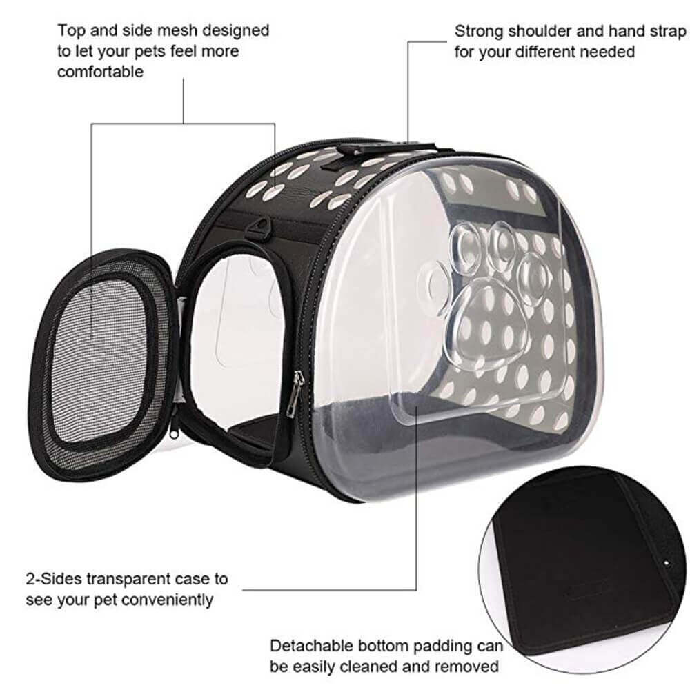 Pet Carrier Transparent Travel Bag - by Famigift