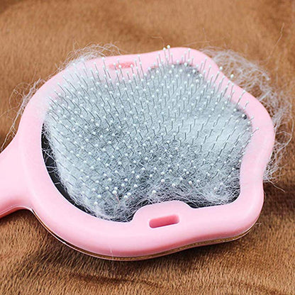Cat Paw Grooming Comb Undercoat Pin Rake Brush for Pets' Hair Shedding - by Famigift