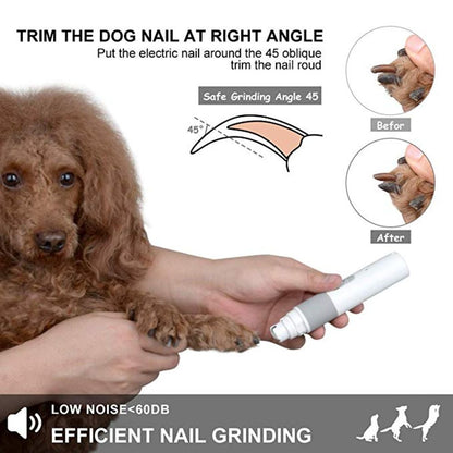 Portable Electric Dog Grooming, Trimming, Nail Grinder & Clipper Tool with USB Rechargeable Port - by Famigift