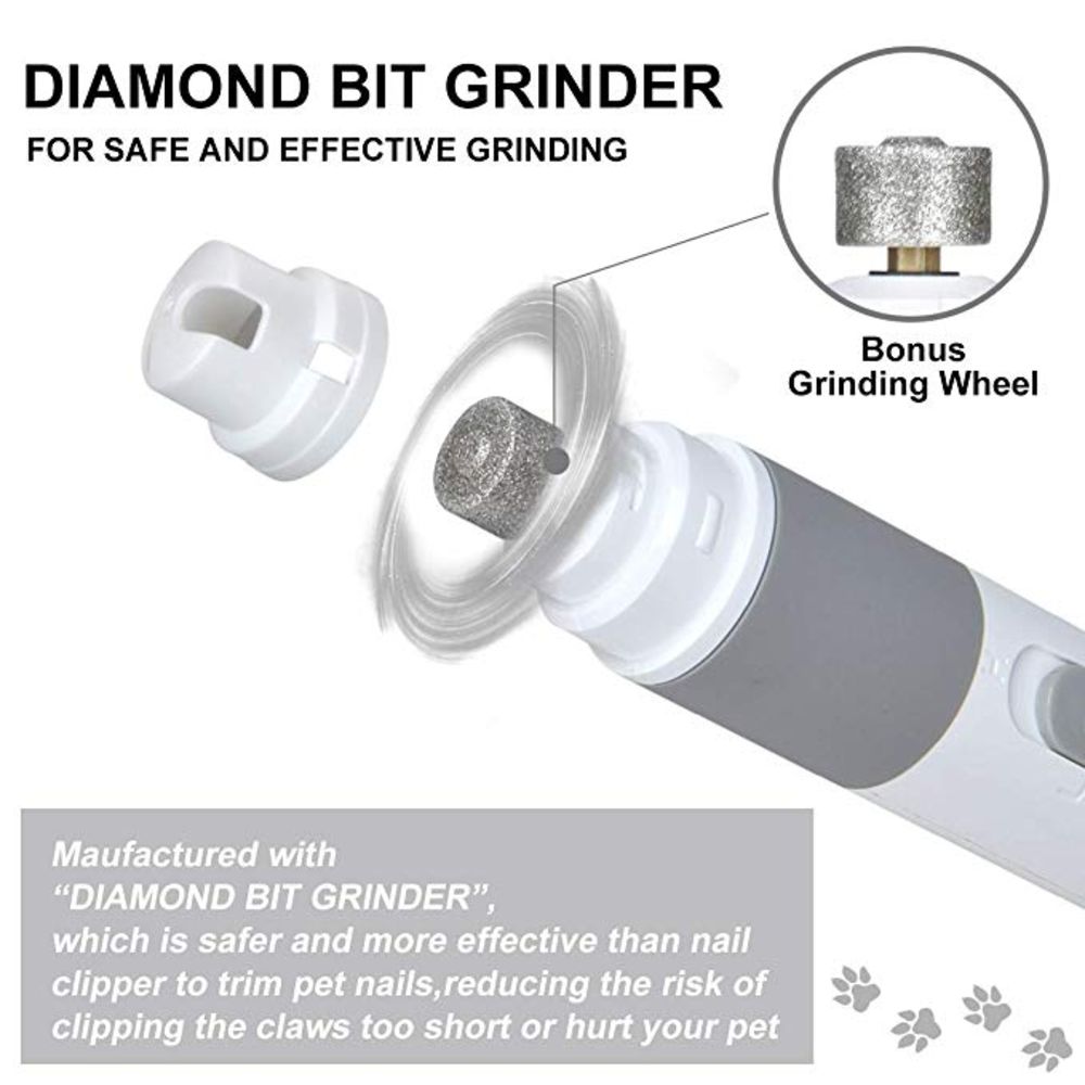 Portable Electric Dog Grooming, Trimming, Nail Grinder & Clipper Tool with USB Rechargeable Port - by Famigift