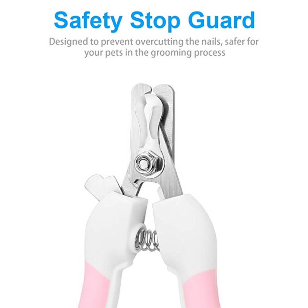 Professional Pet Cat Dog Nail Clipper Cutter Stainless Steel Grooming Clippers Grinders Cats Dog Claw Nail Scissors with Lock - by Famigift