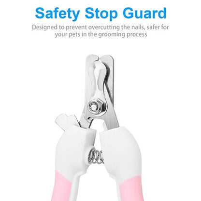 Professional Pet Cat Dog Nail Clipper Cutter Stainless Steel Grooming Clippers Grinders Cats Dog Claw Nail Scissors with Lock - by Famigift