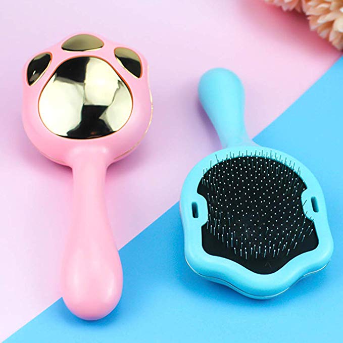 Cat Paw Grooming Comb Undercoat Pin Rake Brush for Pets' Hair Shedding - by Famigift