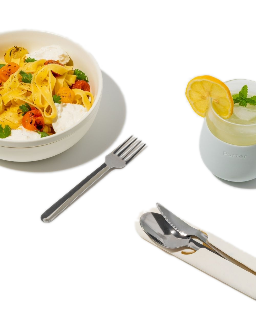 Portable Utensil Set - Cream - by Famigift