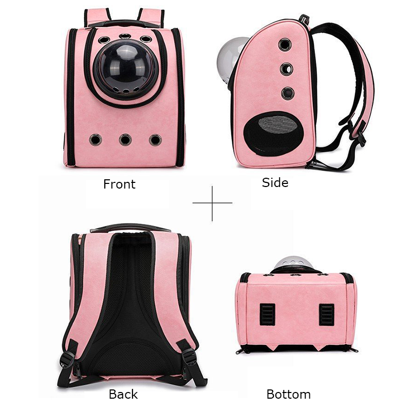 Cat window carrying breathable travel bubble astronaut pet space capsule - Back - by Famigift